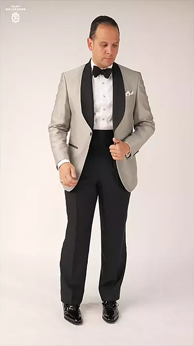 Fort Belvedere Black Silk Cummerbund