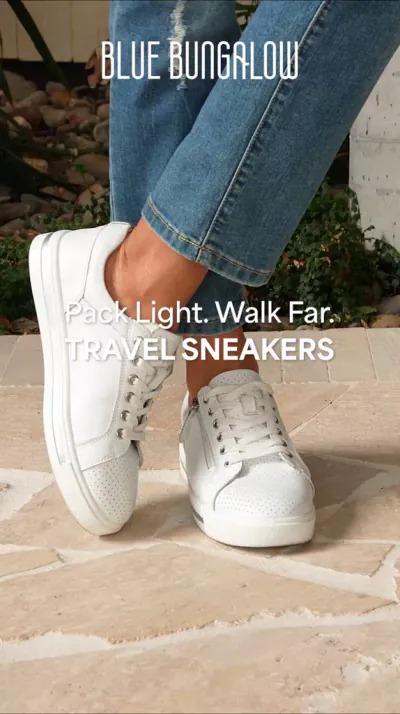 KOKOです Koko White Leather Zip Sneaker - Blue Bungalow AU
