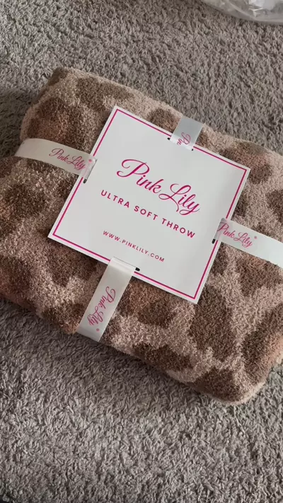 Pink Lily hotsell gray leopard blanket sold out online