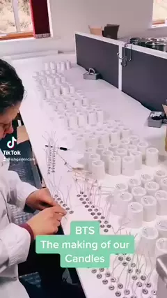Candle making in lab TIKTOK