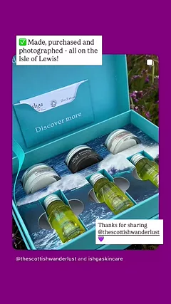 Thanks for sharing @thescottishwanderlust 💜 ✅ Made, purchased and photographed - all on the Isle of Lewis!